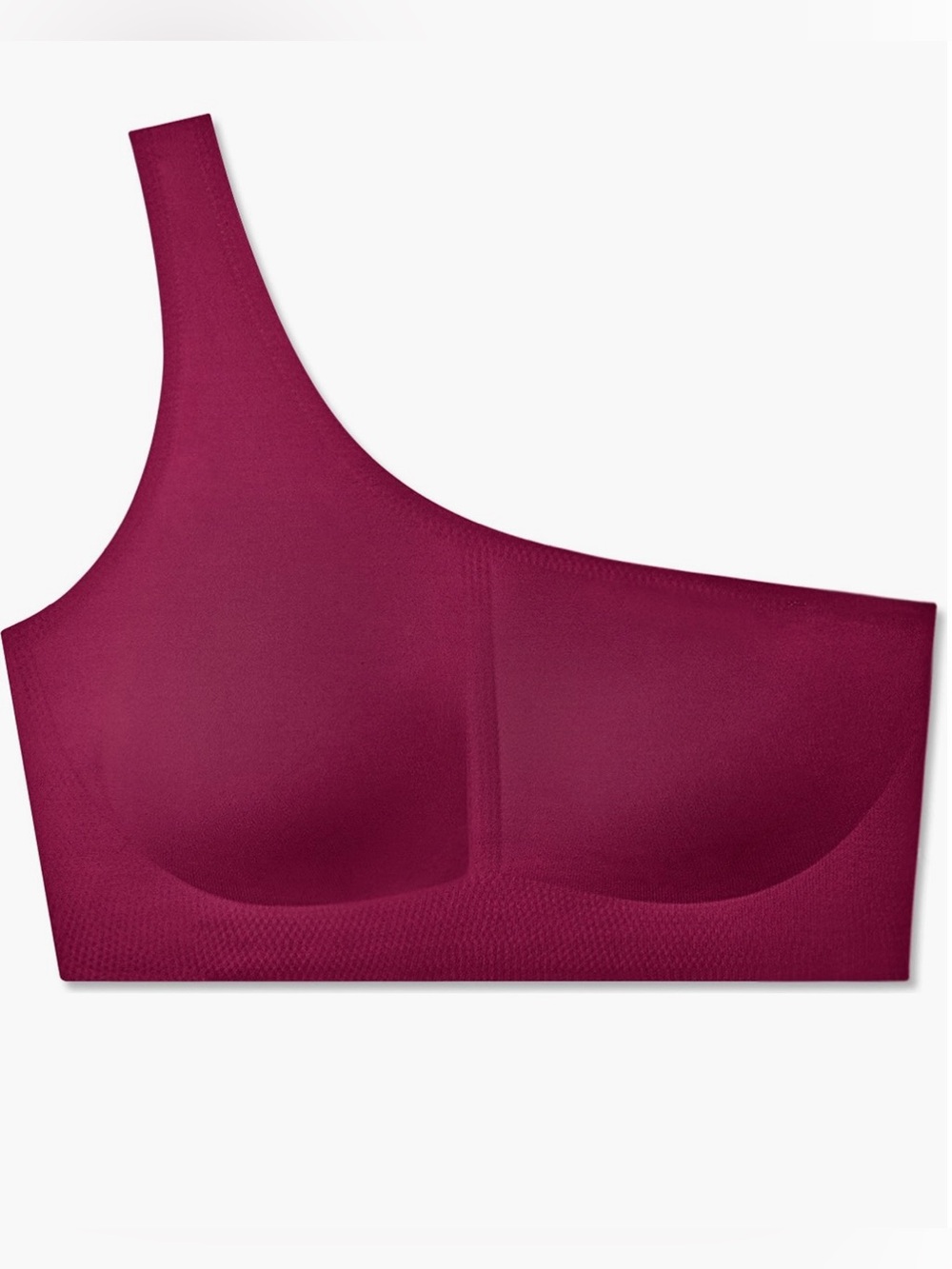 True & Co True Body One-Shoulder Bra (S; Sangria)